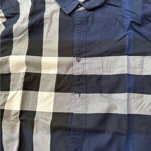 Burberry Casual Button Down Shirt in Blue and Black
